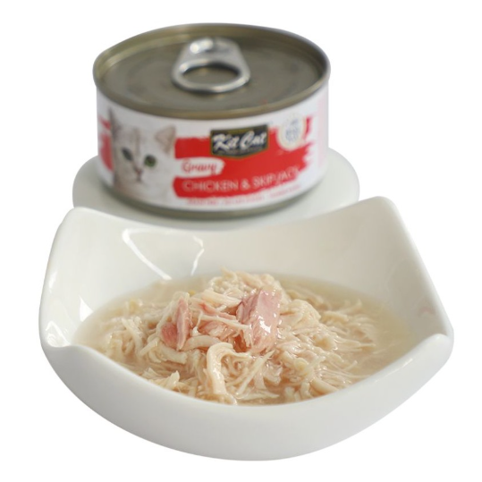 Kit Cat Lata Gravy - Pollo & Atún Bonito Skipjack 70g