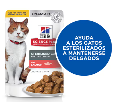 HILL'S SCIENCE PLAN Adult Sterilised salmón (Bolsita 12x85 gr)