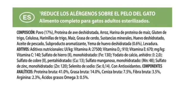 PRO PLAN LIVECLEAR ESTERILIZ +7 pavo 1,4 kg