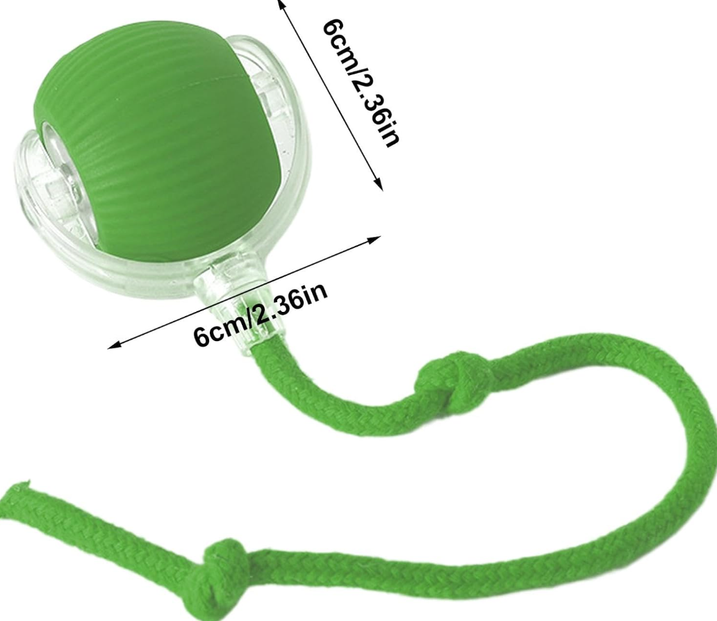 Pelota eléctrica interactiva activa para mascotas. Verde