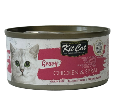 Kit Cat Lata Gravy - Pollo & Boquerón 70g