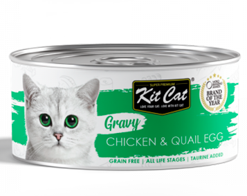 Kit Cat Lata Gravy - Pollo & Huevo Codorniz 70g