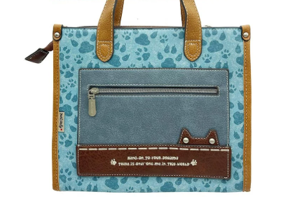 Bolso Tote Sweet Candy Edición Limitada Cats, color azul (XK01)