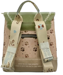 Mochila Sweet Candy Edición Limitada Cats en color caqui (XK06)