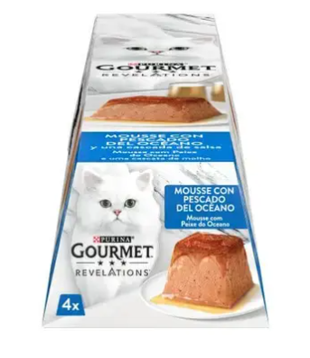 PURINA GOURMET REVELATIONS Mousse con pescado océano (4X57 gr)