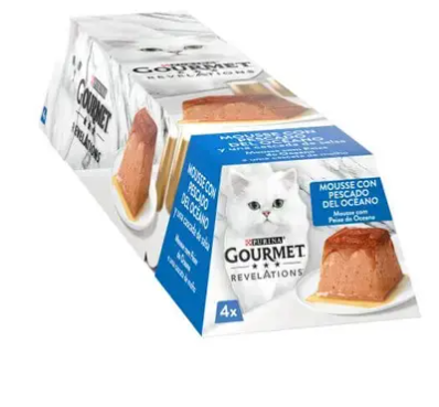 PURINA GOURMET REVELATIONS Mousse con pescado océano (4X57 gr)