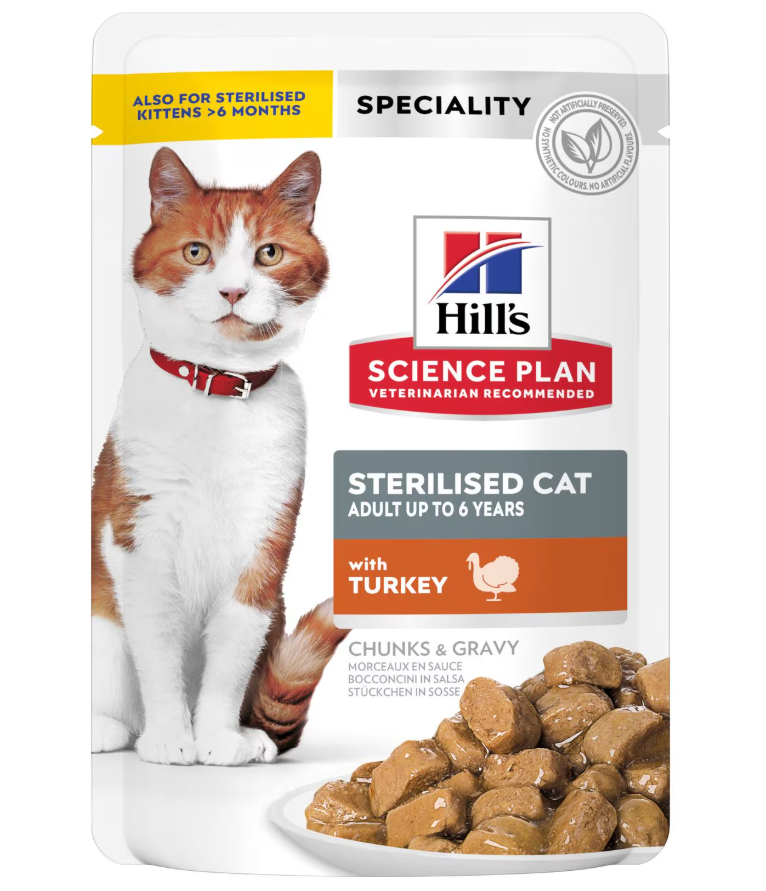 HILL'S SCIENCE PLAN Adult Sterilised pavo (Bolsita 12x85 gr)