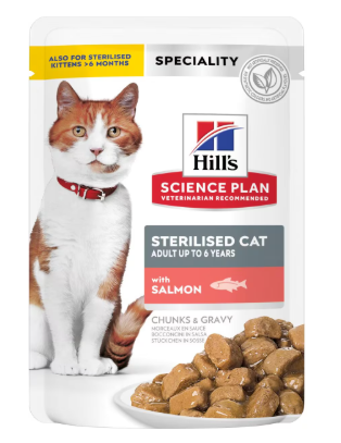 HILL'S SCIENCE PLAN Adult Sterilised salmón (Bolsita 12x85 gr)