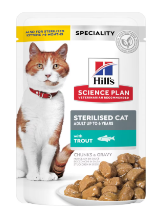 HILL'S SCIENCE PLAN Adult Sterilised trucha (Bolsita 12x85 gr)