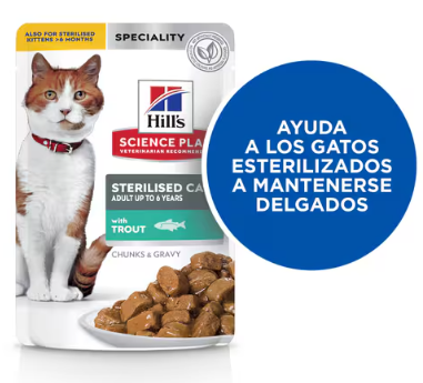 HILL'S SCIENCE PLAN Adult Sterilised trucha (Bolsita 12x85 gr)