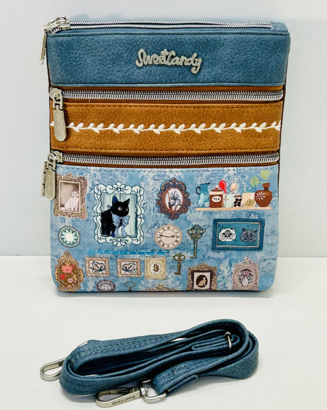 Bolso Sweet Candy Edición con ilustraciones exclusivas, color azul (XK-17#)