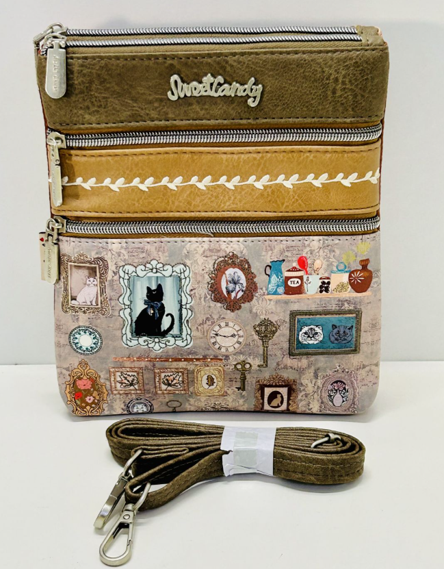 Bolso Sweet Candy Edición con ilustraciones exclusivas, color khaki (XK-17#)