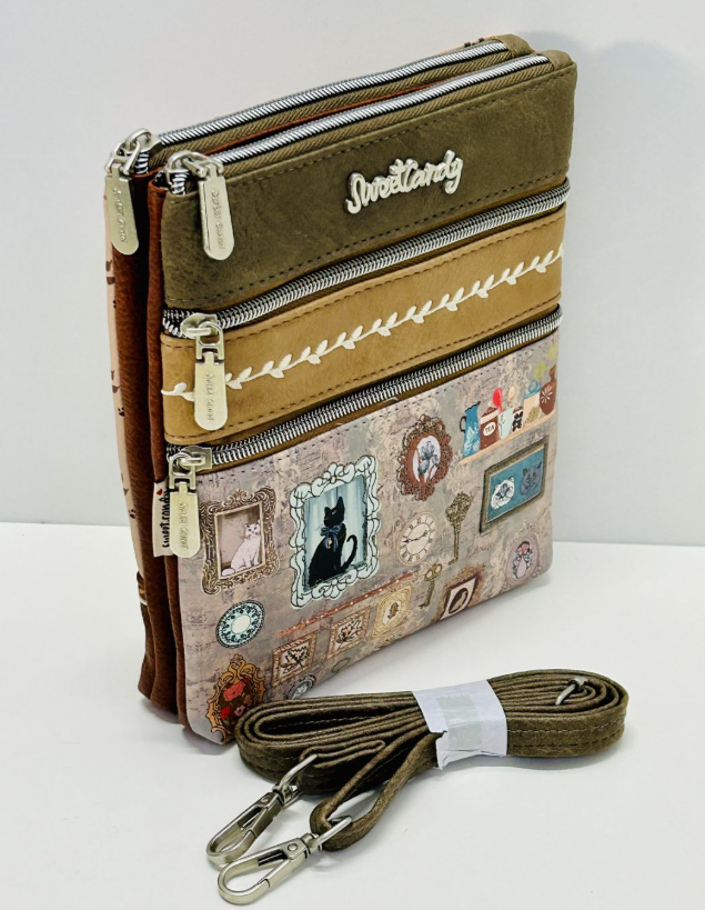 Bolso Sweet Candy Edición con ilustraciones exclusivas, color khaki (XK-17#)