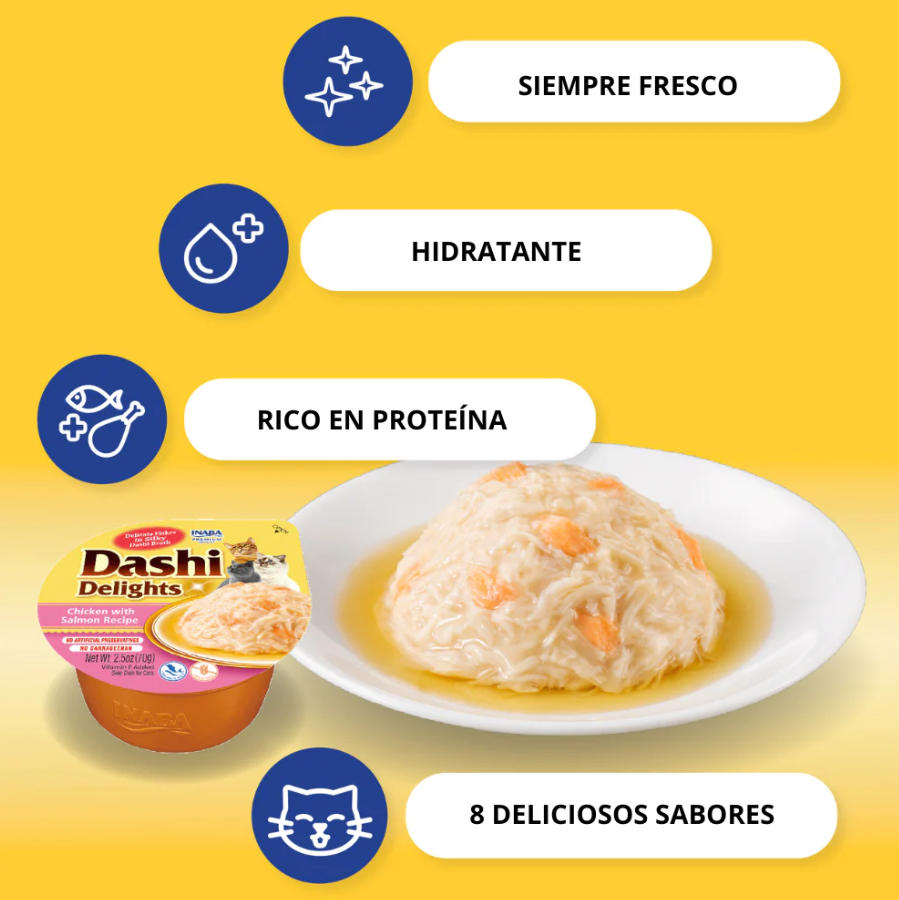 Dashi Delights Pollo y Salmón 70g