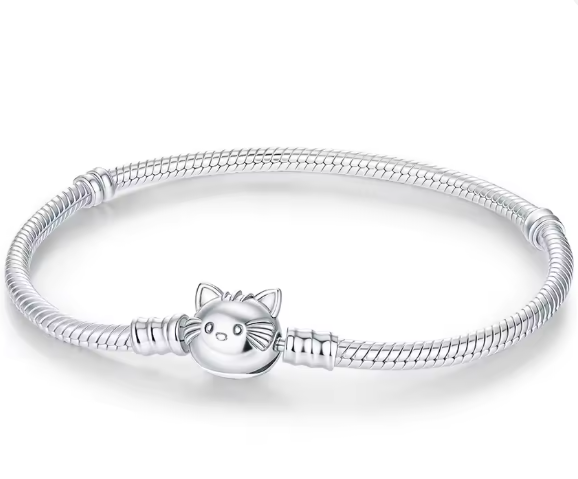 Pulsera Gatito de Plata de Ley 925