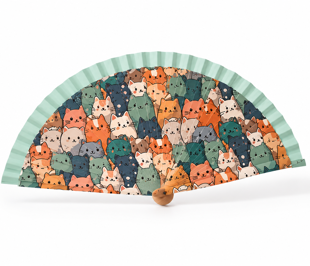 Abanico con diseños de gatos