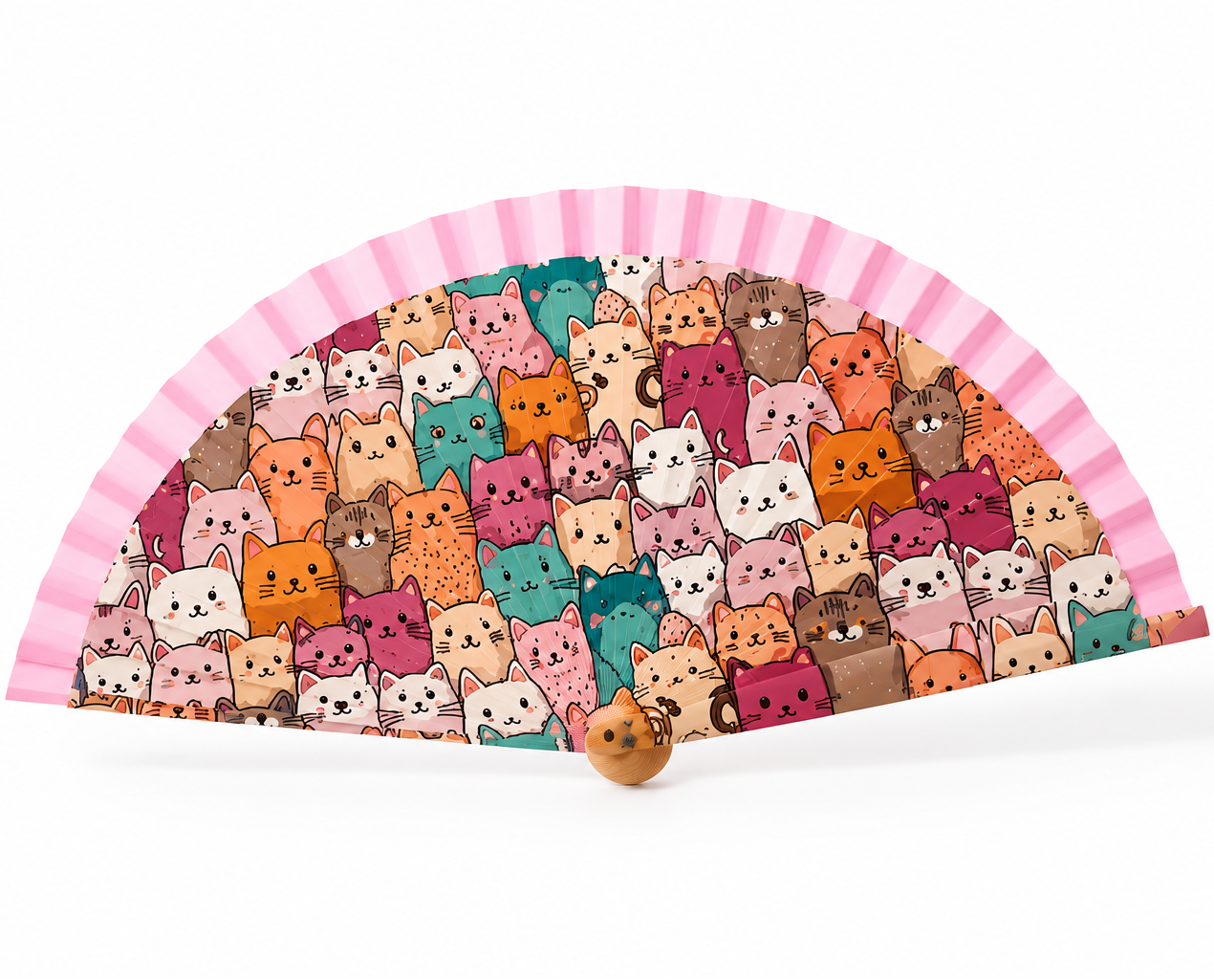 Abanico con diseños de gatos