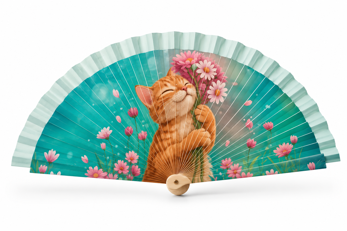 Abanico con diseños de gatos