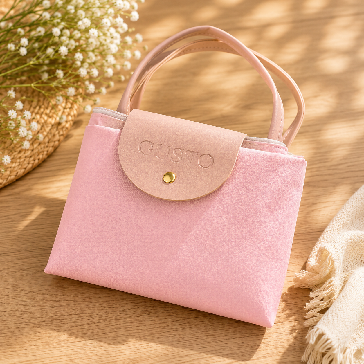Bolso Plegable “Pink Cat Essentials” 🌸🐱