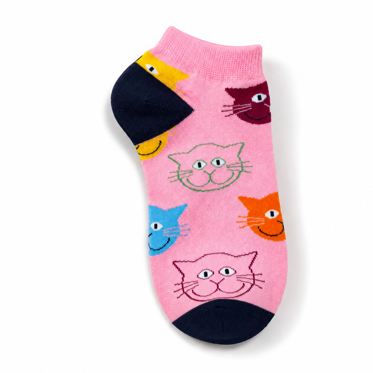 Calcetines Tobilleros Gatitos Rosa