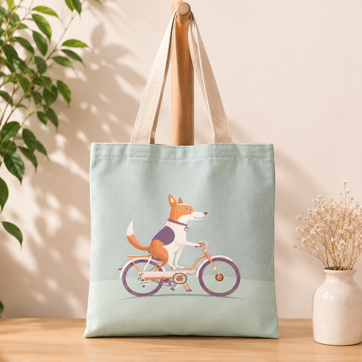 Tote Bag Diseño Perro Vintage