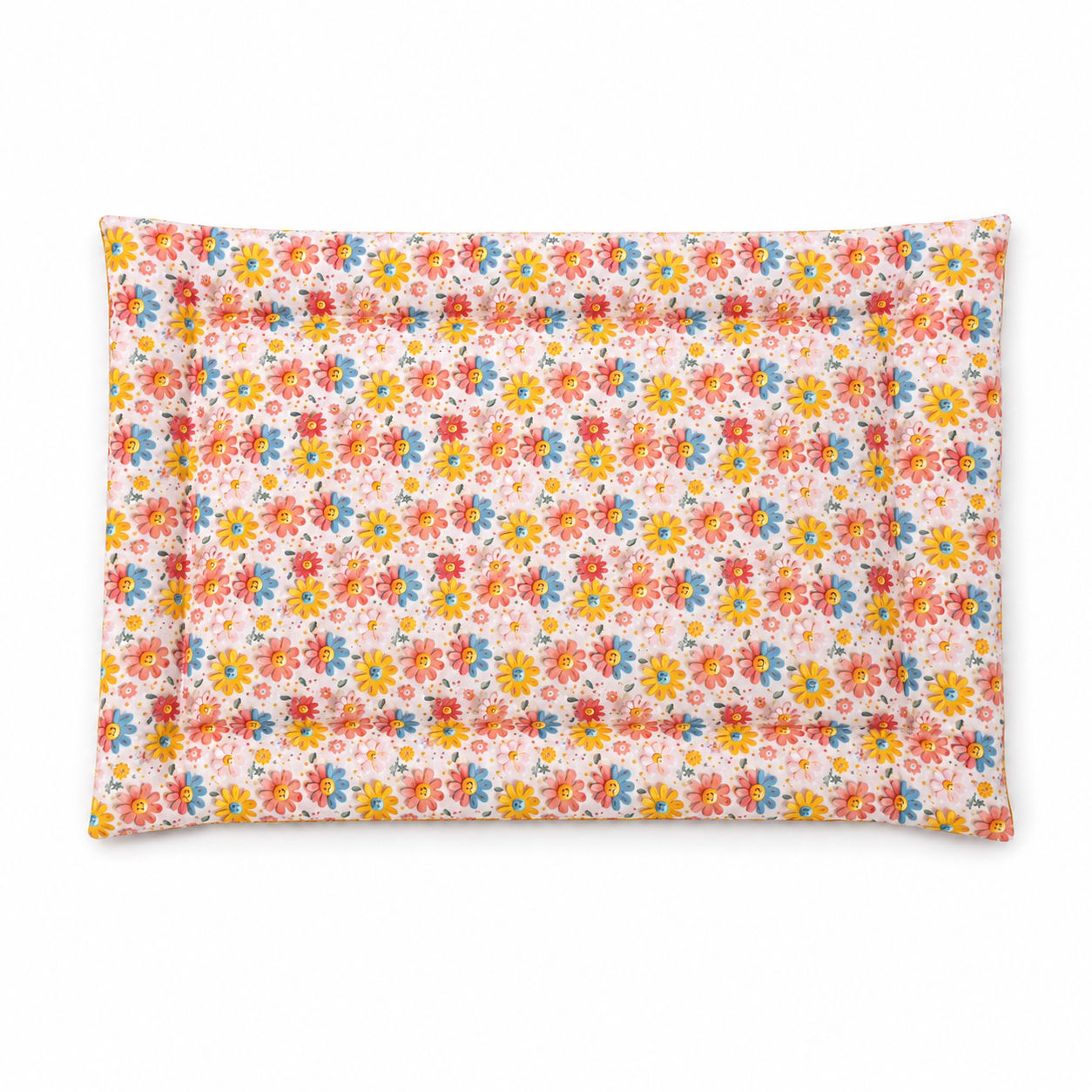 Colchoneta acolchada floral- El Telar de la Gata