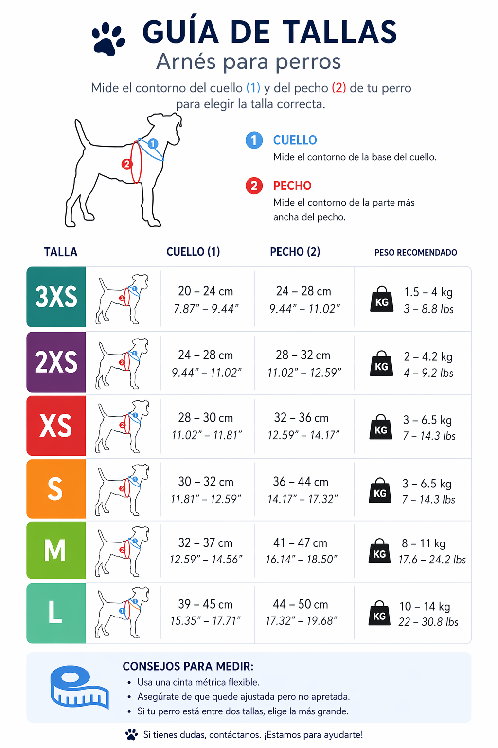 Arnés para perro transpirable. Color azul