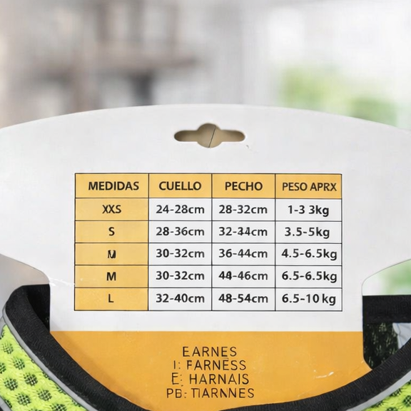 Arnés transpirable para perro y gato Tommy – Ajustable, ligero y seguro