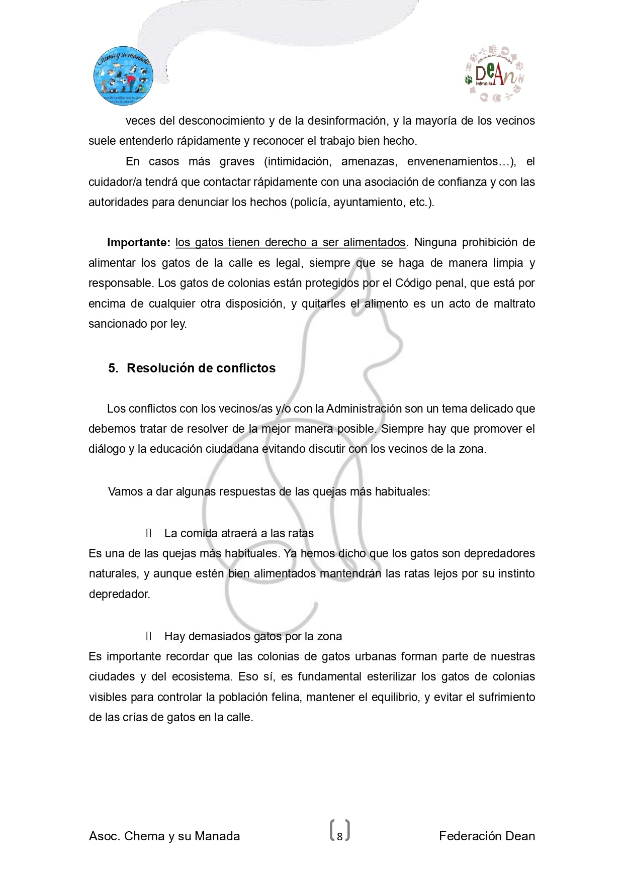 GUÍA PARA CUIDADORES DE COLONIAS FELINAS