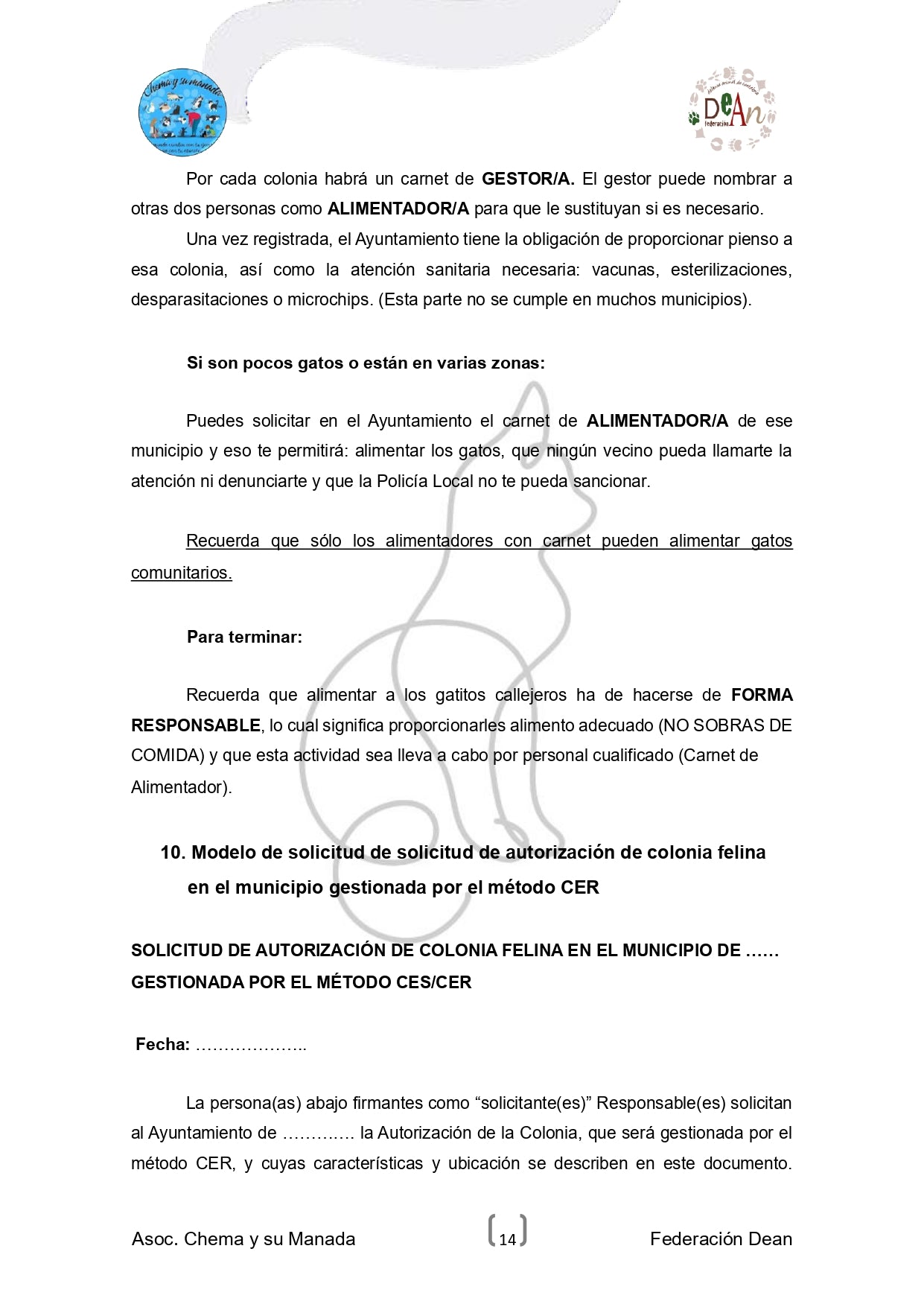 GUÍA PARA CUIDADORES DE COLONIAS FELINAS