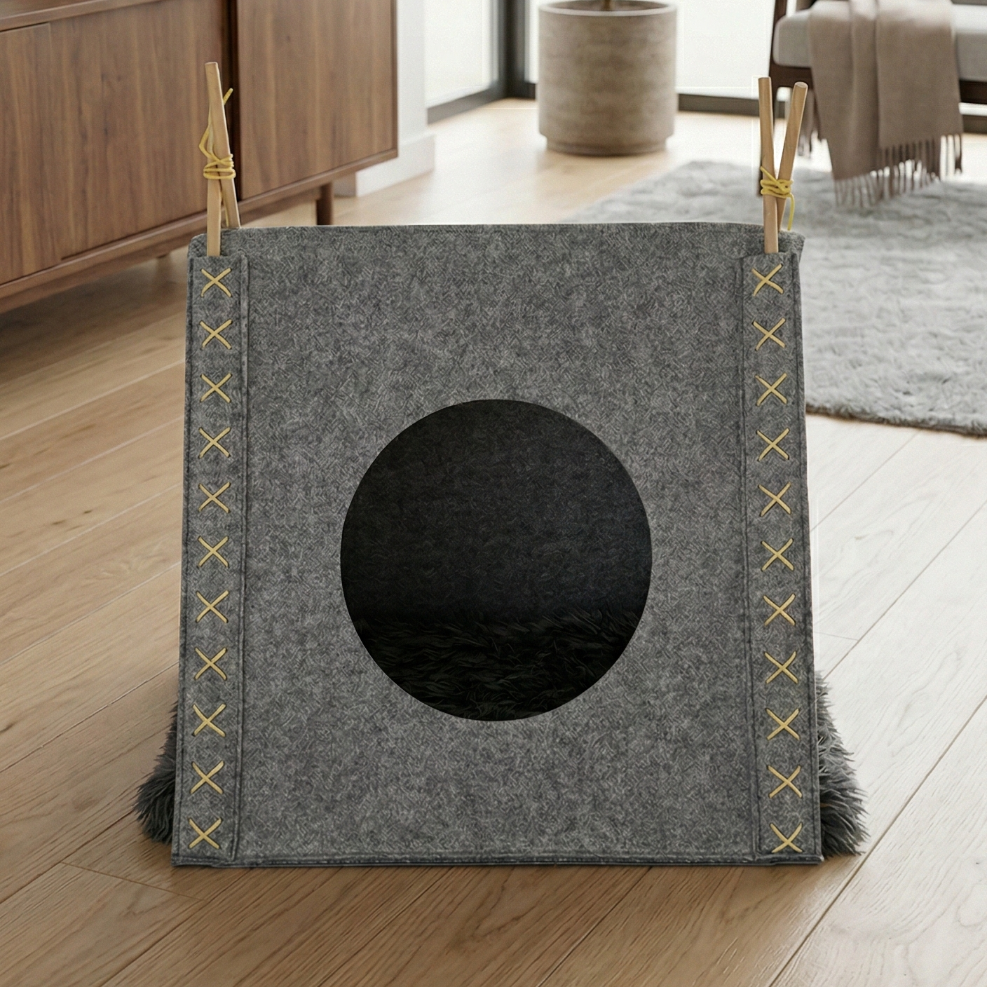 Casita Tipi para Gato con Cojín