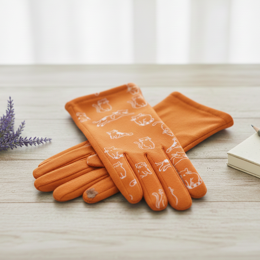 Guantes “Miau Naranja”
