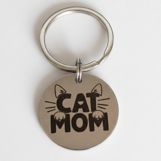 Llavero Metálico "Cat Mom"