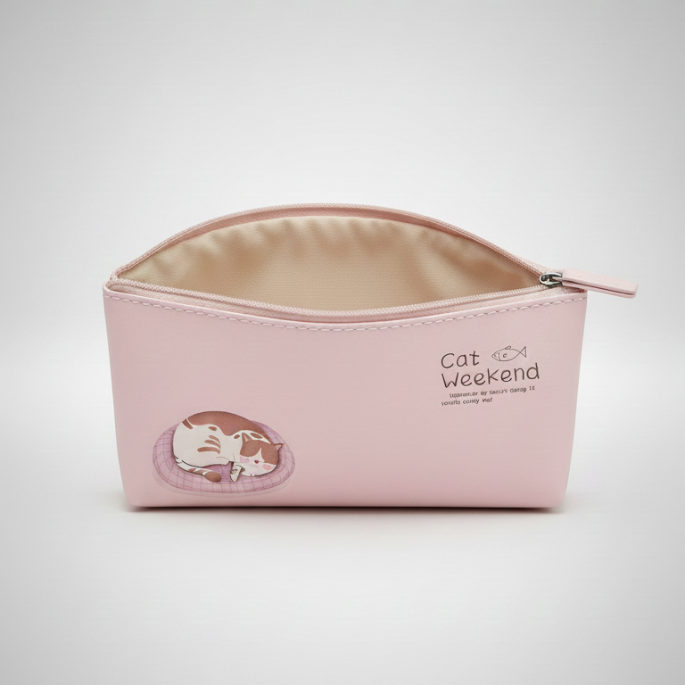 Neceser Cat Weekend, color rosa