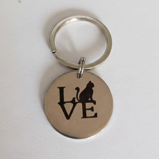 Llavero Metálico "LOVE CAT"