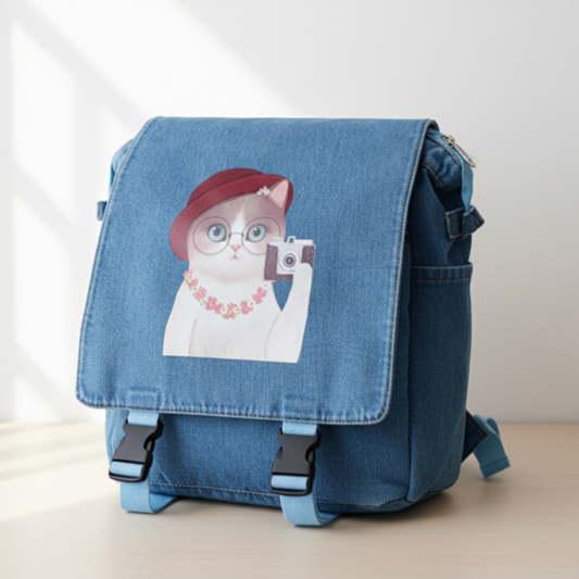 Mochila Vaquera gatita fotógrafa