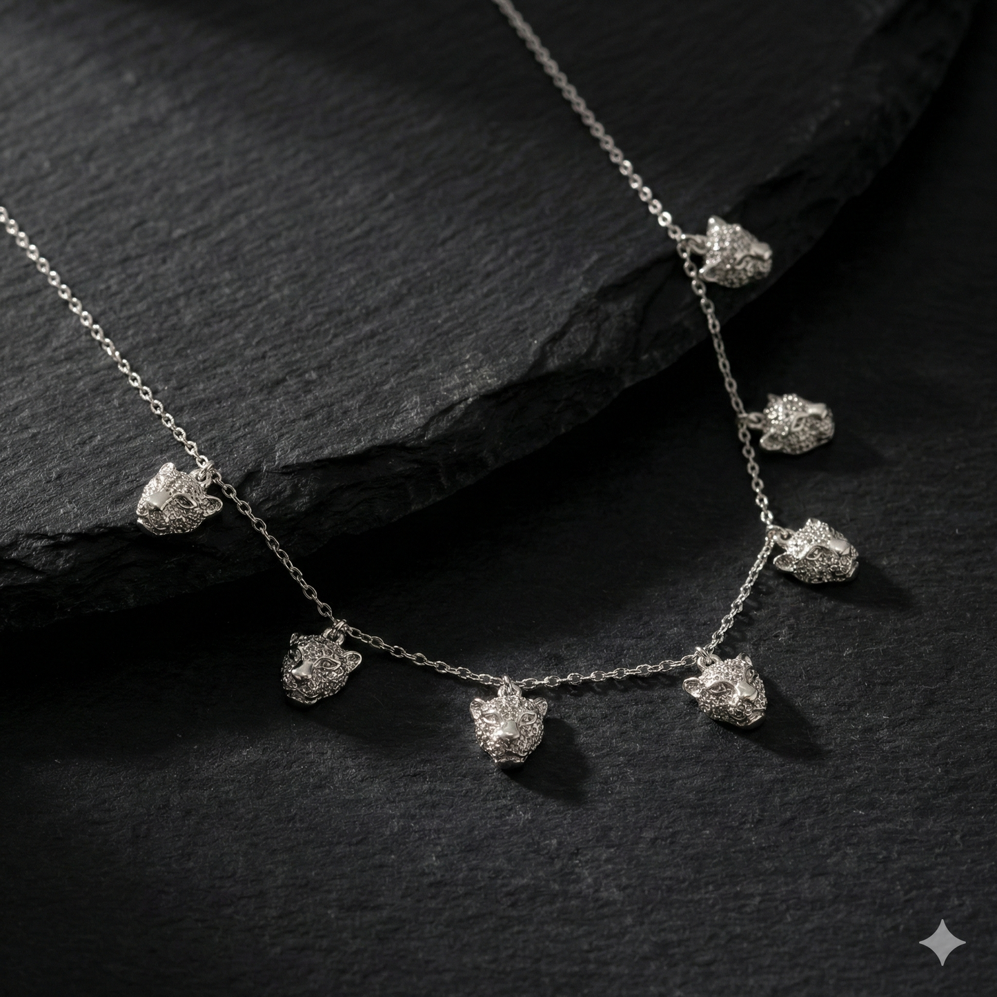 Collar Felinos Encantados en Plata de Ley 925