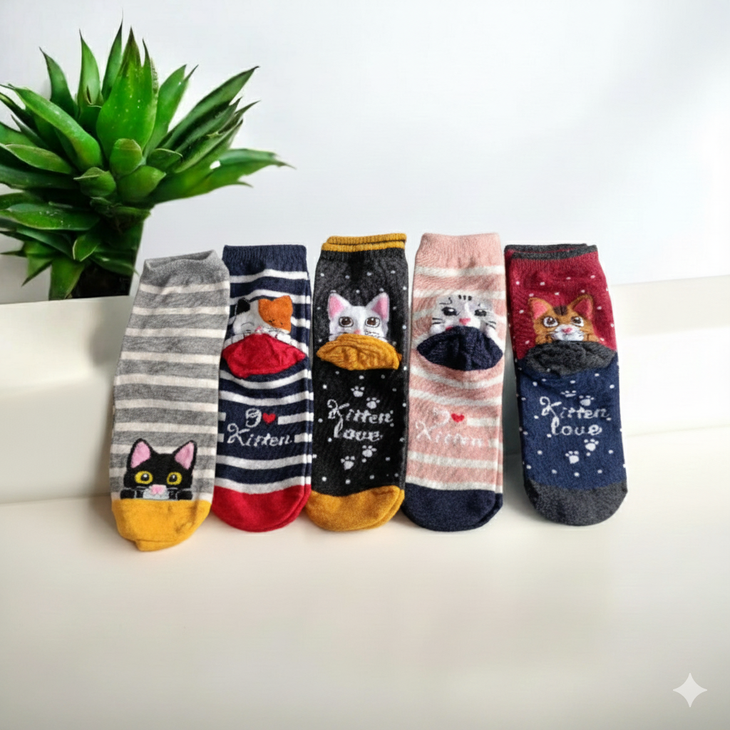 Pack Calcetines “Kitten Love” – 5 pares