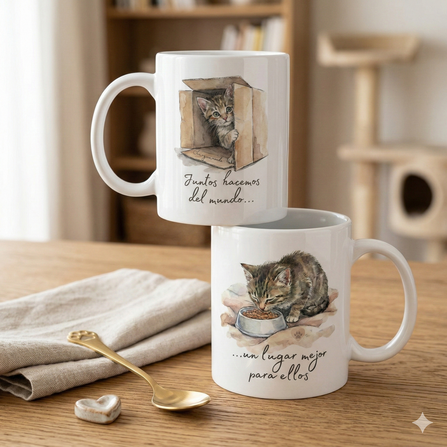 Set de 2 tazas solidarias “Juntos hacemos del mundo…”