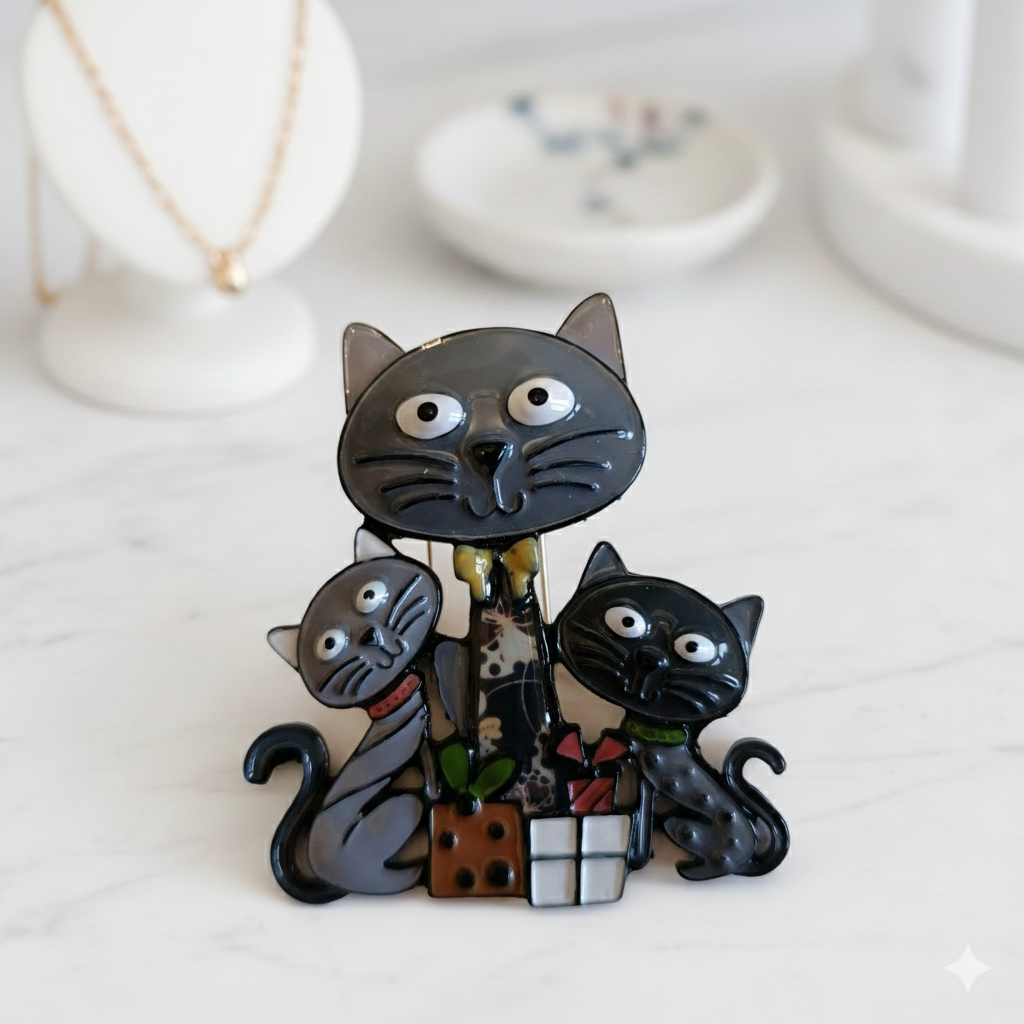 Broche Familia Gatuna