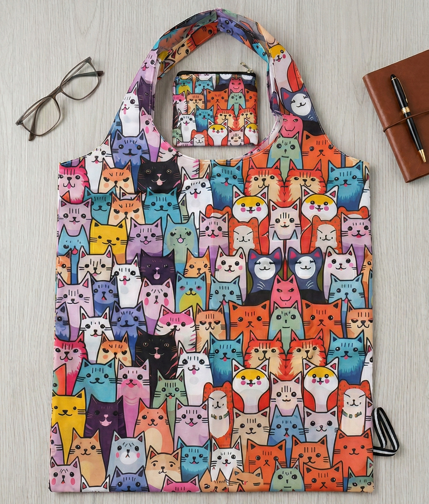 Bolsa de la Compra Reutilizable gatitos colores