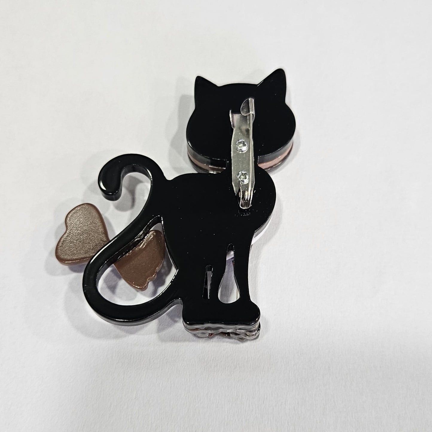 Broche Gato Lazo Marrón
