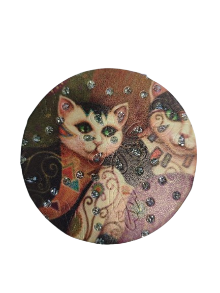 Espejo compacto Ø 7 cms diseño de gatitos (5)