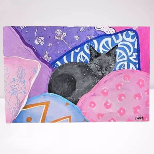 Lienzo pintado en acrílico donado por artista cántabro