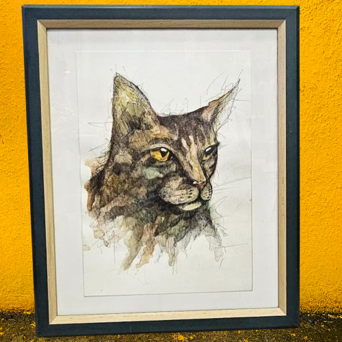 Cuadro de acuarela donado por artista cántabro