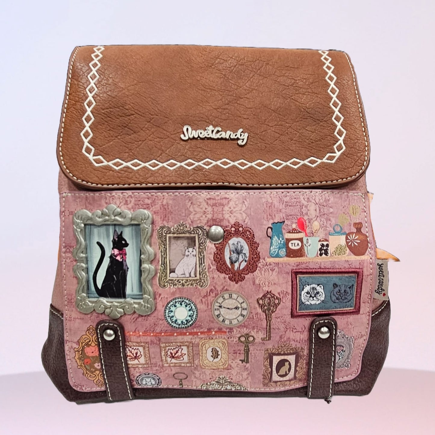 Mochila Sweet Candy Edición Limitada Cats en color rosa (XK06)