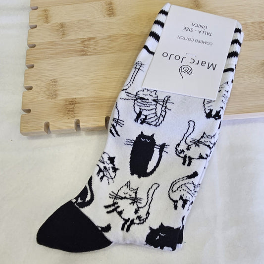 Calcetines Marc Jojo – Gatos blancos y negros