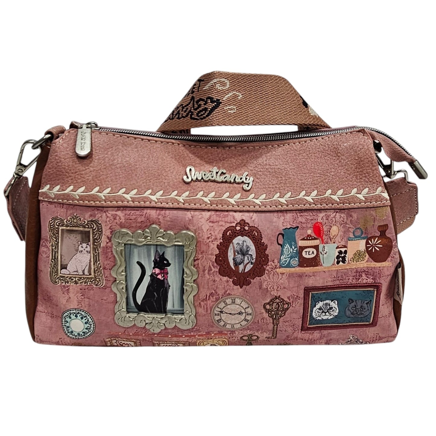 Bolso Sweet Candy Edición con ilustraciones exclusivas, color rosa (05#)