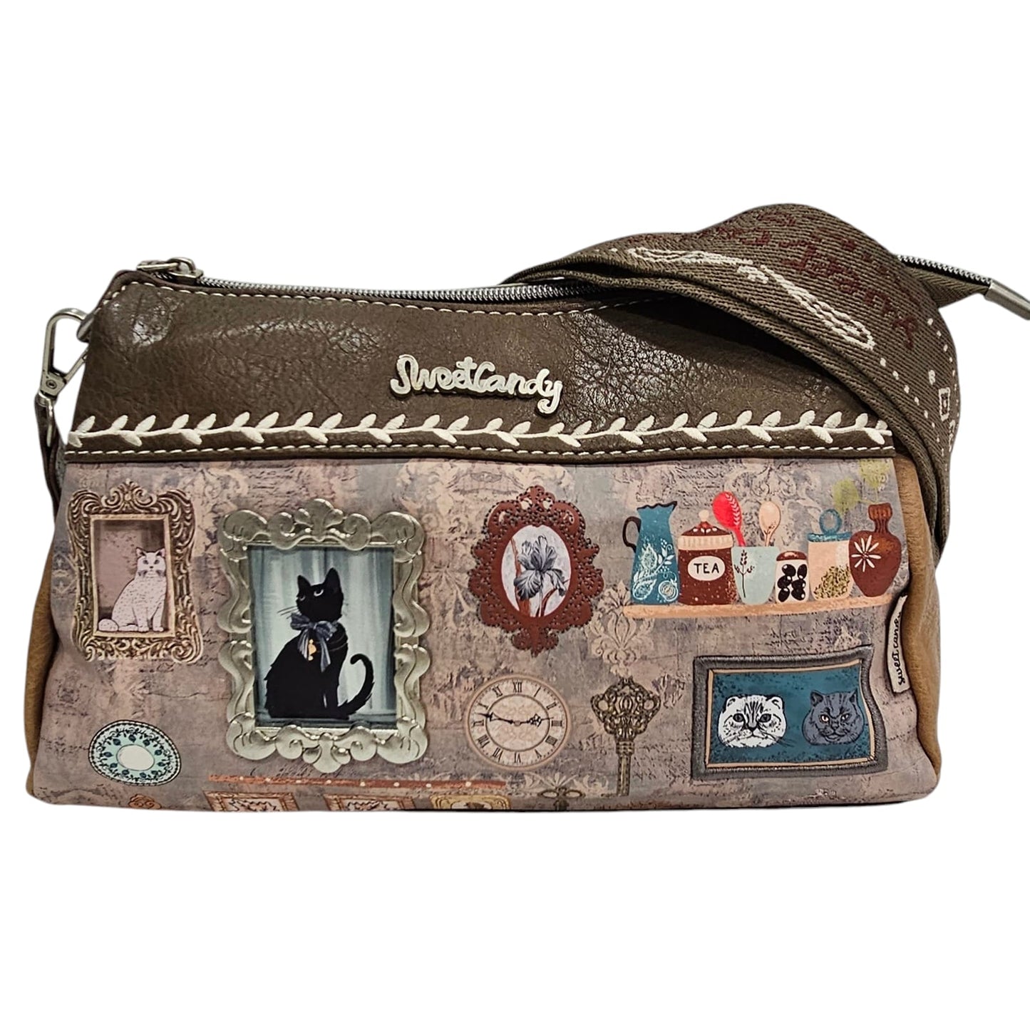 Bolso Sweet Candy Edición con ilustraciones exclusivas, color verde (05#)