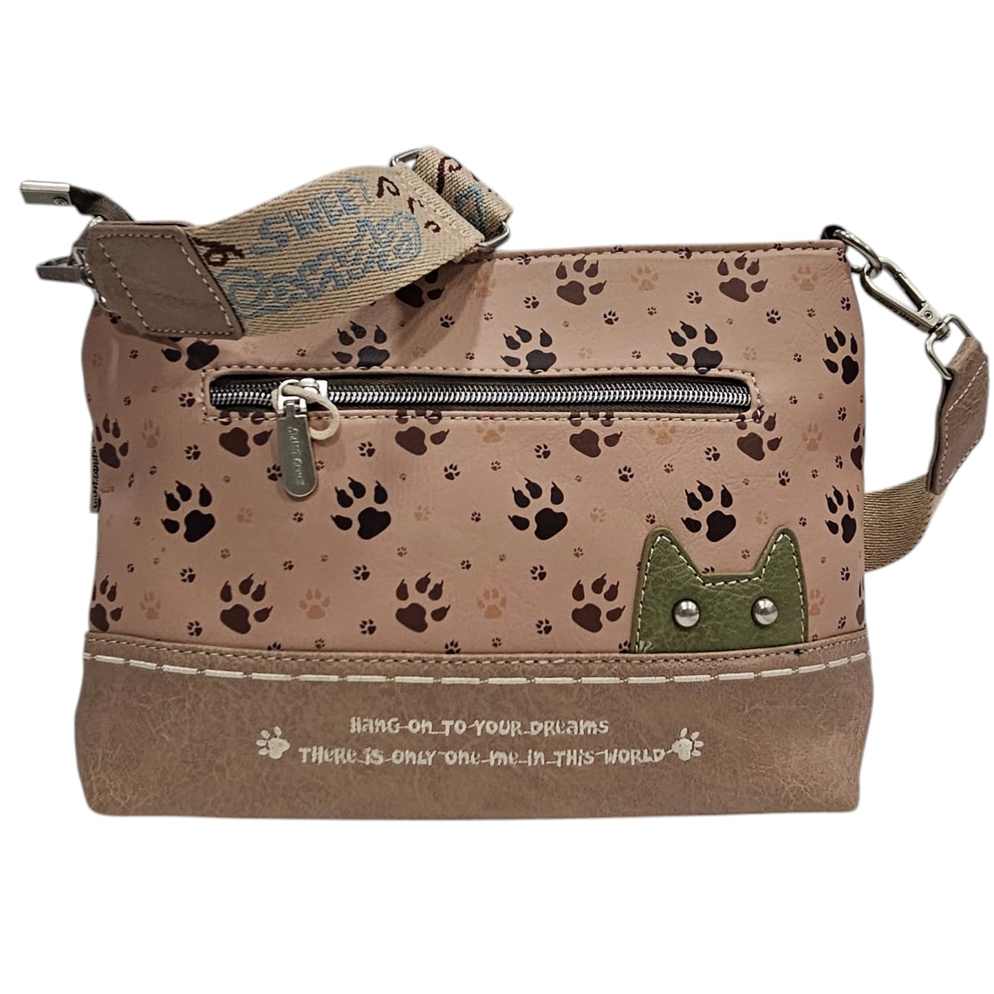 Bolso Sweet Candy Edición con ilustraciones exclusivas, color caqui (03#)